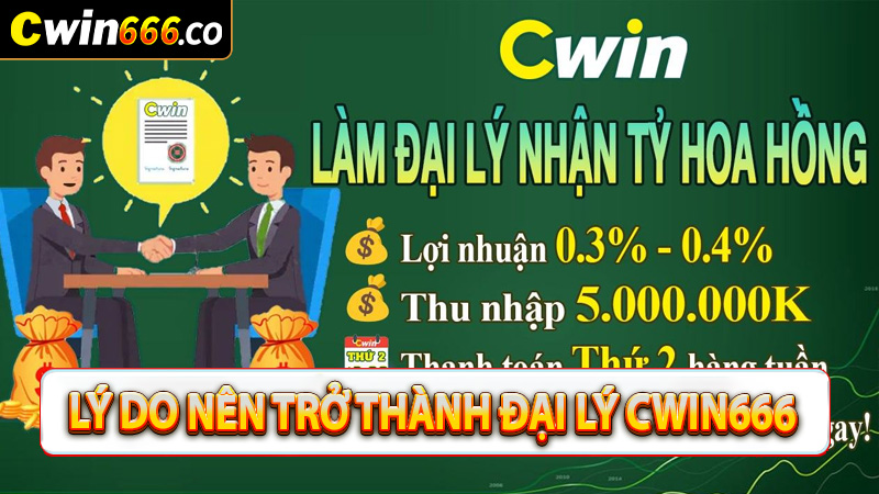 Những lý do anh em nên đăng ký đại lý cwin666